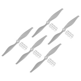 sourcing map 5Pcs 10x6 Inch Propeller RC Propellers 2-Vane Blades Props Gray with Adapter Rings for RC Airplane Aircraft Prop Replacement