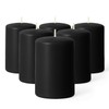 Biedermann & Sons 45-Hour Long Burning Unscented Pillar Candles, Black,