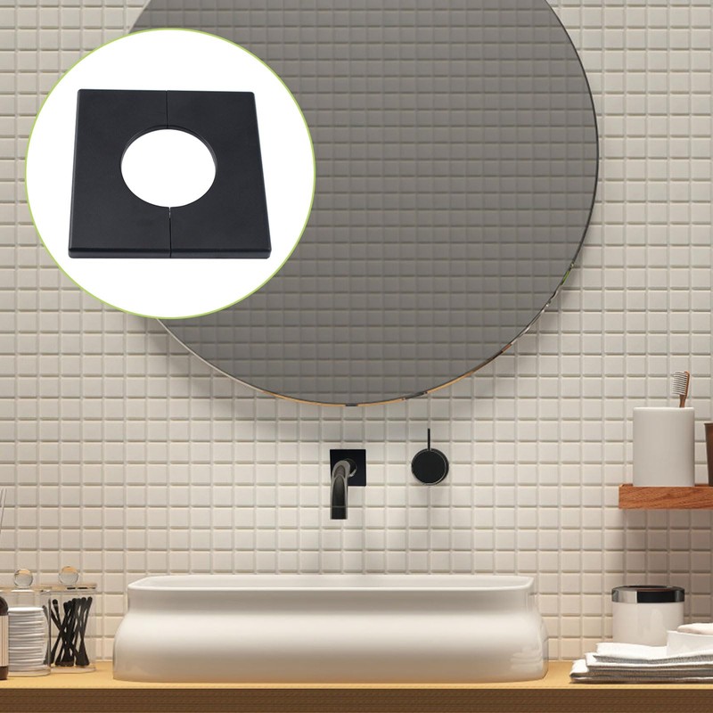 UFURMATE Pipe Wall Covers, 2Pcs 42mm Diameter ABS Plastics Square