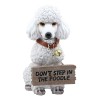 Realistic White French Poodle Dog Fifi Welcome Greeter Statue With