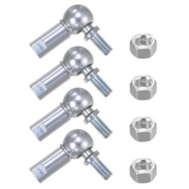 uxcell 4pcs CS8 M5 Angle Ball Joint, M5x0.8 Right Hand Thread, A3-Steel Self-lubricating Ball Socket End Fitting