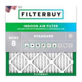 Filterbuy 15.25x15.25x1 Air Filter MERV 8 Dust Defense (1-Pack), Pleated HVAC AC Furnace Air Filters Replacement (Actual Size: 15.25 x 15.25 x 0.75 Inches)