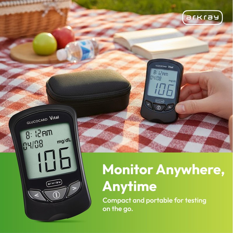 ARKRAY GLUCOCARD Vital Blood Glucose Monitor Kit – Fast, Accurate