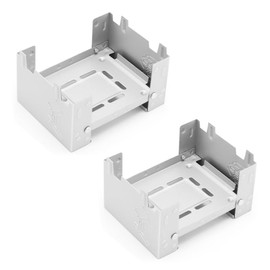 RecDec 2 Pack Solid Fuel Stove Portable Compact Mini Foldable Solid Alcohol Spirit Wax Tablets Stand Burner for Camping Outdoor Backpacking Hiking Trekking Survival Picnic