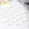 Oblihumoy 40 Pcs Small Flower Hair Clips with Rhinestones, Sweet