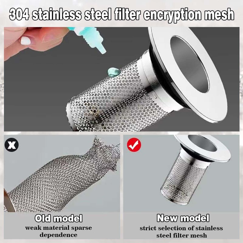 WUERKIYA Drain Plug with Strainer - Easy to Install Sink