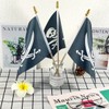 Newperlite Pirate Jack Rackham Stick Flag Small Jolly Roger Mini