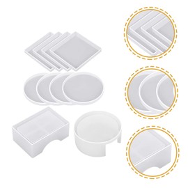jojofuny 1 Set DIY Coaster Mold Flexible Cup Mat Casting Mold for Handmade Coaster Holder for Unique Home and Office Decorations