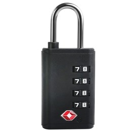 UP Security TSA Locks for Luggage, Small Combination Padlock with Alert Indicator, Luggage Locks TSA Approved for Travel Essentials, Combo Lock for Suitcase, Cabinet, Gym Locker, Gun Case, Box (Black)