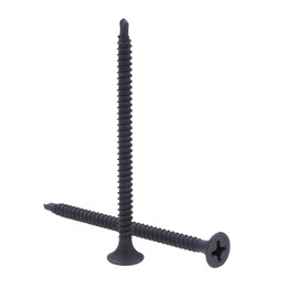 Self-Drilling Drywall Screw, Self Tapping Black Screws, Fine Thread, Phillips Bugle Head Black Phosphate Hardened Steel Screw for Plasterboard to Metal Studs Profile (pack of 50)