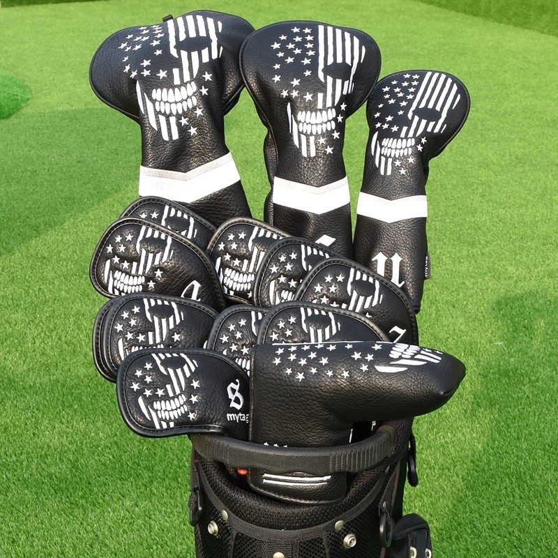 caiobob mytag Golf Blade Putter Head Cover Skull Skeleton Golf