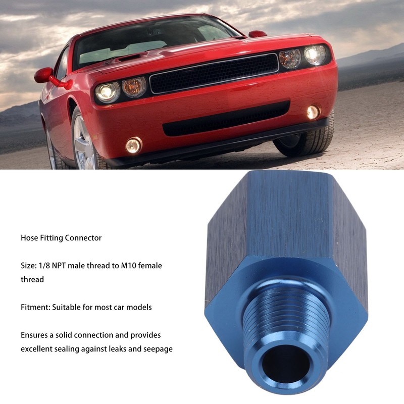 1Pair Pipe Fitting Adapter Blue Perfect Sealing Rustproof 1/8 NPT