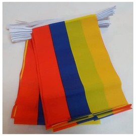 AZ FLAG - Colombia Bunting Flag - 13 Ft Garland with 20 Small Colombian Flags 6'' x 4'' - 100% Polyester String Pennant - 4 meters