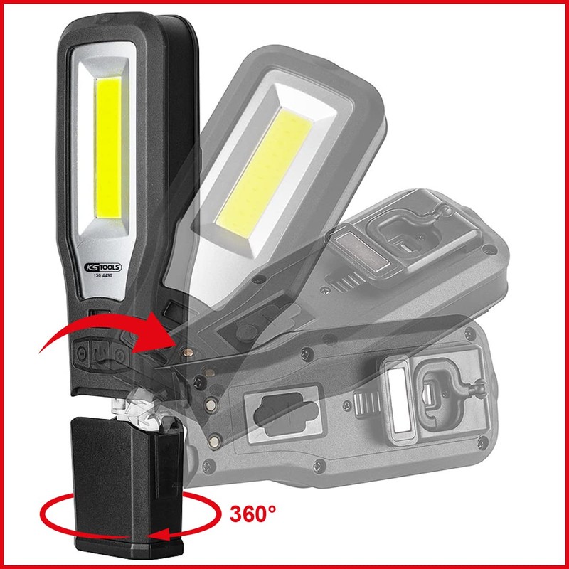 KS Tools 150.4490 Mobile Workshop Handlamp, Bendable, 550 Lumens