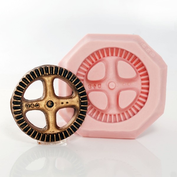 Silicone Mold Large Steampunk Gear Easy To Use Flexible Silicone