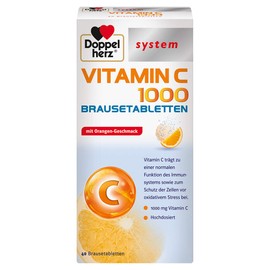 Doppelherz System Vitamin C 1000 - Vitamin C contributes to normal functioning of the immune system - 40 effervescent tablets