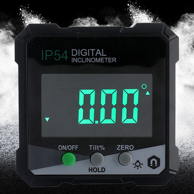 Digital Inclinometer 4x90° Measurement IP54 LCD Screen Magnetic Digital Display