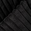 OHS Faux Fur Black Throw Blanket for Bed, Thick Soft