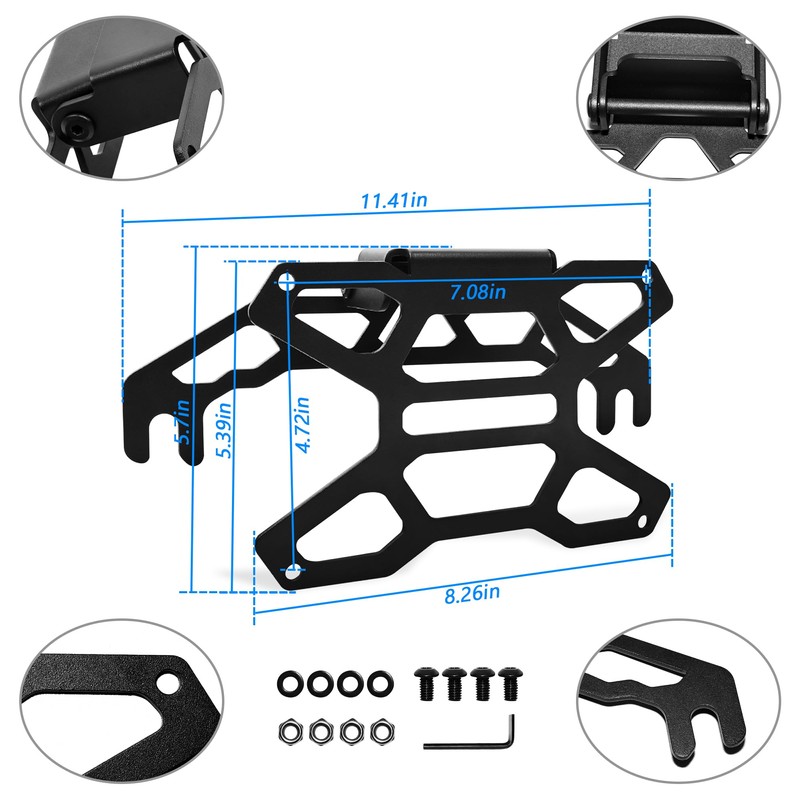 JAKISIMA Front License Bracket Holder for 10" Hawse Fairlead 、Universal