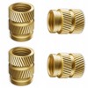 40pcs Threaded Inserts - Knurled Nuts, 1/4"-20x8 Brass Heat Set