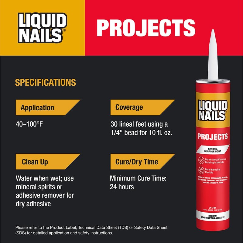 Liquid Nails 10 oz Interior Projects Latex Construction Adhesive Tan