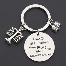 LQRI Lawyer Gift Lawyer Graduation Gift I Can Do All Things Through Christ Who Strengthens Me Keychain Law School Student Gift New Lawyer Gift Attorney Gift (sliver)