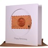Camellia Bees 16th Wedding Anniversary card, Wax Theme Anniversary card