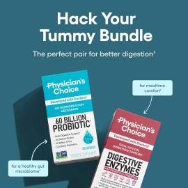 Physician's CHOICE Advanced Gut Health Bundle: 60 Billion Probiotics 30ct +