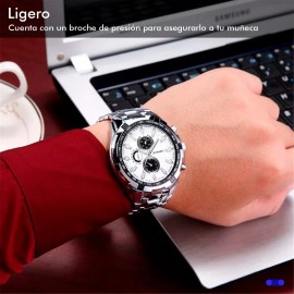 Reloj De Cuarzo Para Hombre Curren Modelo 8023 Silver White Color del bisel Blanco