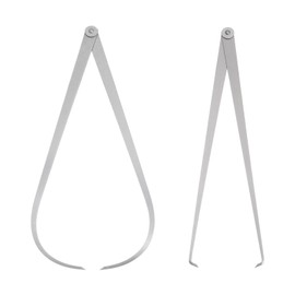 HARFINGTON Firm Joint Inside Outside Caliper Set 400mm 16 inch 410 Stainless Steel Firm Friction Joint for External Internal Measurements