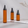 3Pcs 50ml/1.7oz Empty Matte Brown Plastic Lotion Airless Pump Bottles