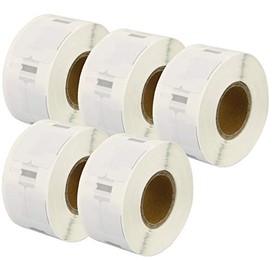 5 Rolls 11353 S0722530 12 mm x 24 mm Labels Compatible with LabelWriter 4XL 450 400 330 320 310 Twin Turbo Duo Seiko SLP 450 420 400 240 220 200 120 100 Pro Plus (1000 labels per roll)