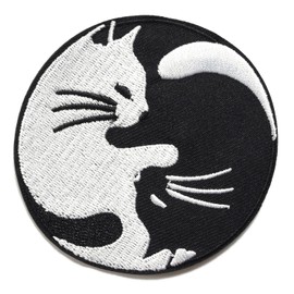 Atmu Patch Iron, Round Patch, Stylish, Adult, Hiragana Patch, Applique Patch, Boys Number, Embroidery Sheet, Iron On (Cat)