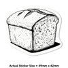 Azeeda 4 x 'Organic Bread' White Premium Vinyl Decal Stickers