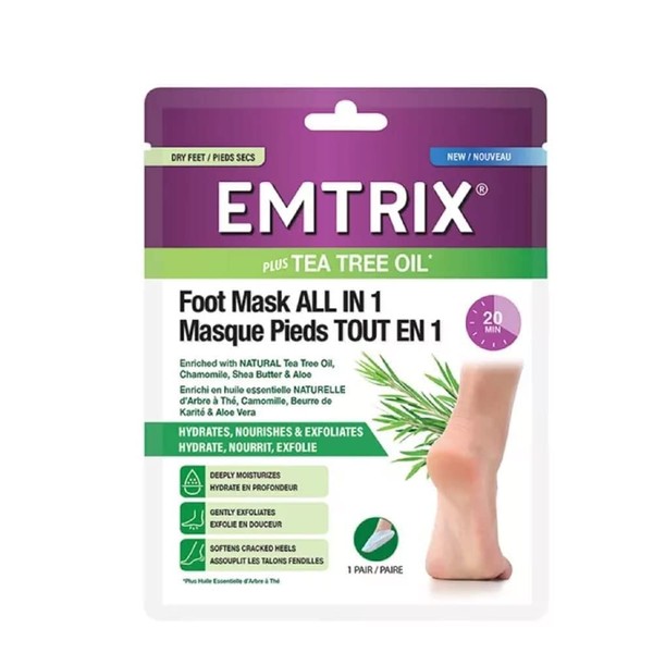 Emtrix Foot Mask Socks All in 1, Moisturising Foot Mask