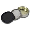 100ml Self Sealing Tin with Black Plastic Lid