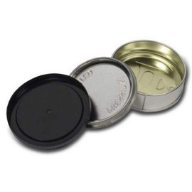 100ml Self Sealing Tin with Black Plastic Lid