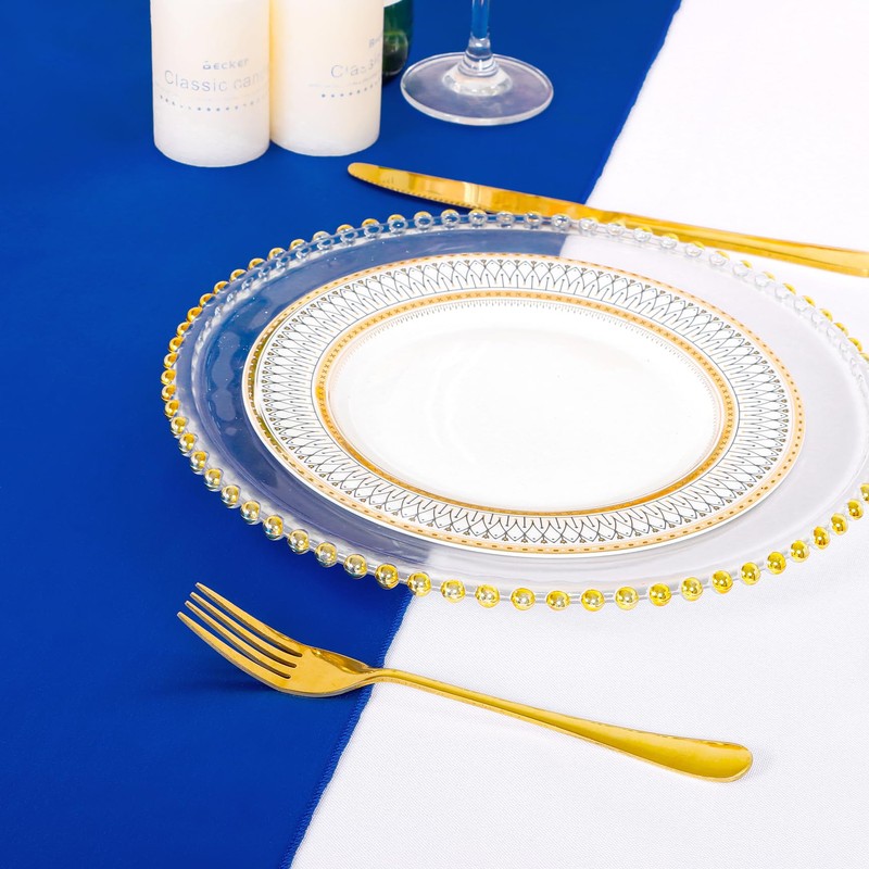 Shinybeauty Royal Blue Satin Table Runners 12 x 108 for