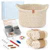 Reessy Crochet kit, Square Basket Crochet Starter Kit with Instruction,