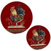 Boccsty Rooster Sunflower Trivet Mat 2PCS Farm Animal Round Woven