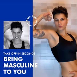 Wonababi Chest Binder, Ultra Flat Trans Binder with Central Zip, FTM Binder Bra, black