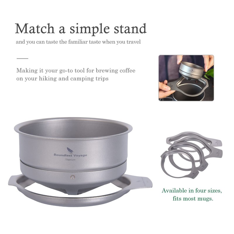 Boundless Voyage Titanium Coffee Mesh Filter Pour Over Paperless Slow