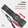 Telescopic Zoom Strong Light Flashlight High Brightness Power Display Portable