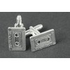 Miniblings Cassette Tape Cuff Links Cufflinks Buttons + Box Mixtape