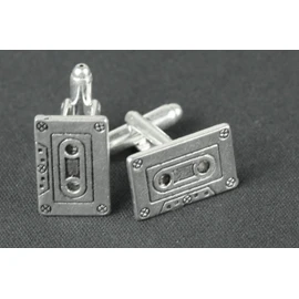 Miniblings Cassette Tape Cuff Links Cufflinks Buttons + Box Mixtape Dj Music Band Singer Star