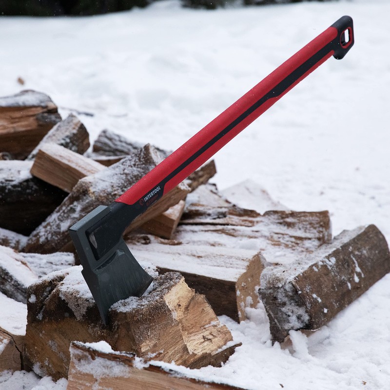 INTERTOOL 28” Splitting Axe, Wood Splitter Tool, Deeper Cuts, Chopping,