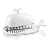DOWAN Porcelain Butter Dish With Cutting Measuring Line, Large Whale