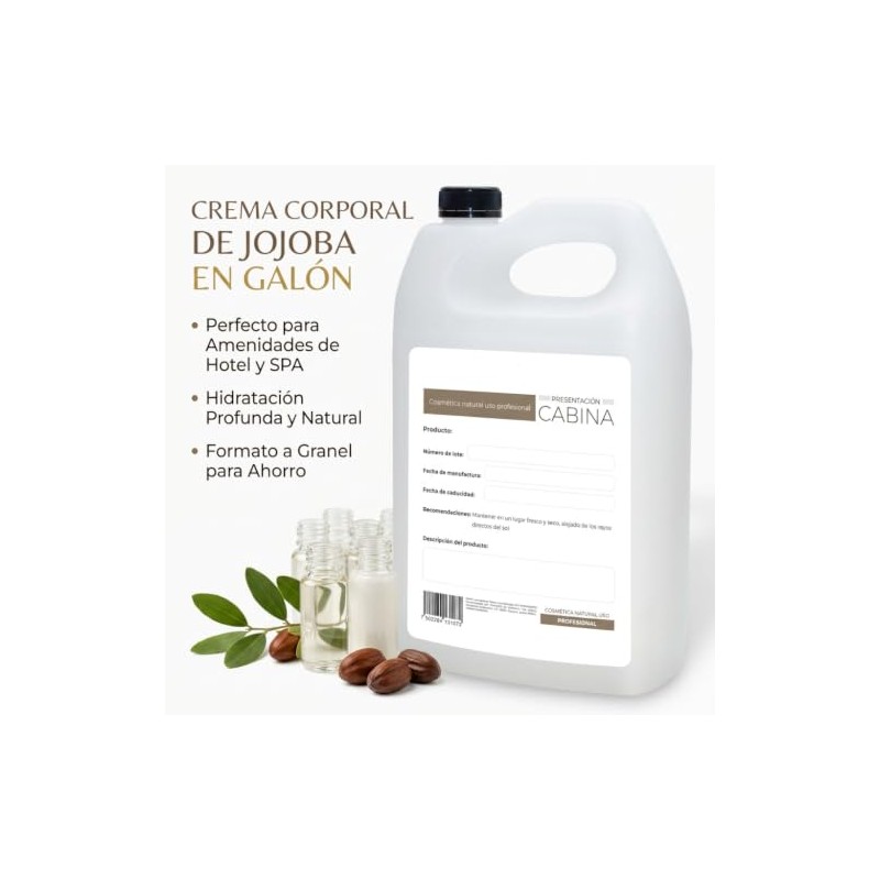Crema Corporal Vegana Líquida Hidratante 1 Galón
