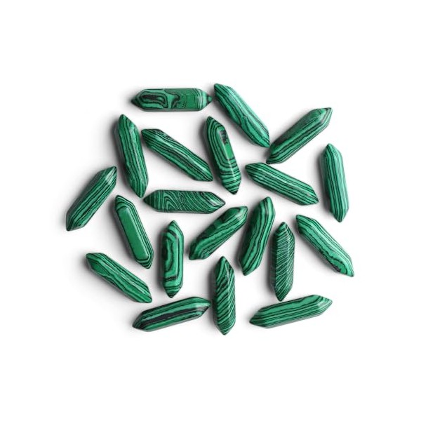 GUJOXILA Malachite Healing Crystals Stone Bar Gemstones Sets Hexagonal Crystal