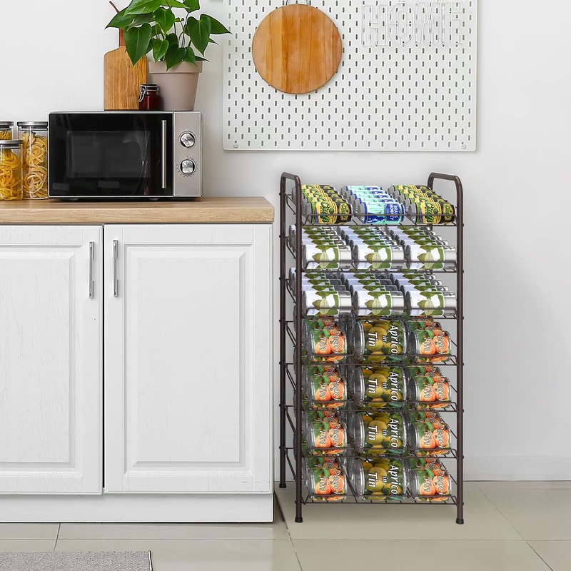 Vrisa Can Organizer for Pantry 7-tier Can Dispenser Rack Holde